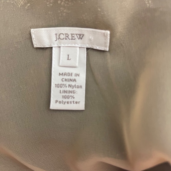 J Crew Women's Blouse Top Size L Large Black Beige Lace Layered Lightweight - Picture 3 of 4